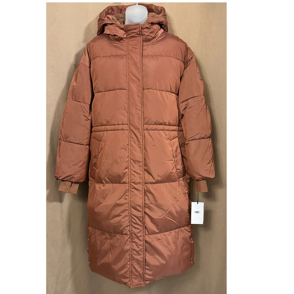 Ugg Women's Keeley Long Puffer Coat Dark Chestnut M